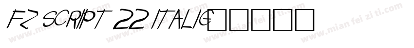 FZ SCRIPT 22 ITALIC字体转换